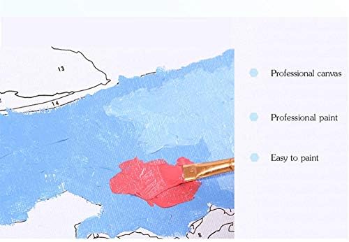 QGHZSCS Боята по Номера Цифрова Живопис на Цветя Картини Лилия Комплекти за рисуване ръчно изработени A5 (40x50