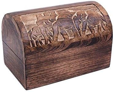Магазин Indya дървени, ръчно изработени декоративни дървото на живота дървен ковчег със съкровища кутия за бижута органайзер скоростна Спомен сандъка ключодържател