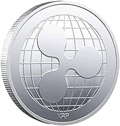Виртуална валута Ripple Cryptocurrency | сребърно покритие Монета на Повикване | Биткойн Възпоменателна Монета с Колекционерска стойност Възпоменателна Монета с Пластмасов