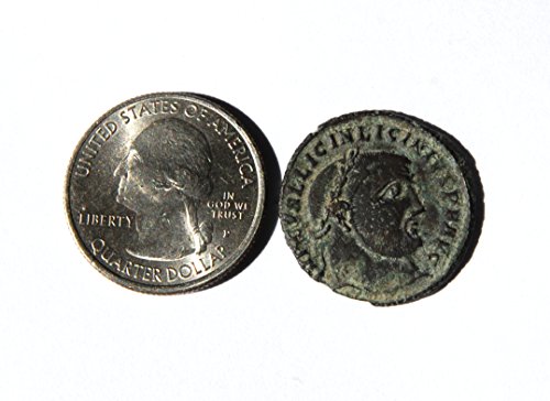 ТОВА е 4 век от нашата ера, Лициний I, римски император с 308 по 324 година, Юпитер притежава Много добра монета Victory #3