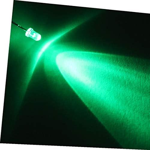 X-DREE DC 3,0-3,2 НА 20 мА Ярки светодиоди с диаметър 3 мм, зелени диоди, излъчващи светлина 100 бр. (DC 3,0-3,2 В 20 ma, led лъскав диоди с радиация luz verde, 3 мм, diámetro 100 piezas