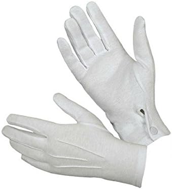 Ръкавици на Дядо Коледа, съвместими с почетна Мъжки Охрана, 1 чифт Смокингов, Бели Проверка Официални Ветроупорен Топли, Дишащи с Бели Ръкавици