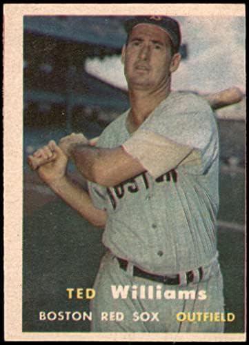 1957 Топпс 1 Тед Уилямс Бостън Ред Сокс (бейзболна картичка) VG Red Sox