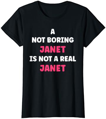Жена Скучно името на Джанет - това не е истинската Тениска Джанет