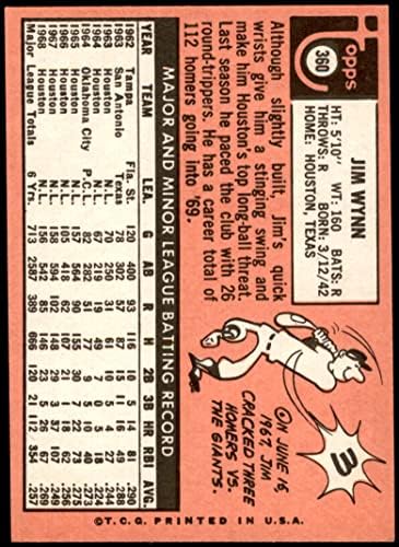 1969 Topps # 360 Джим Уин Хюстън Астрос (Бейзболна карта) в Ню Йорк Астрос