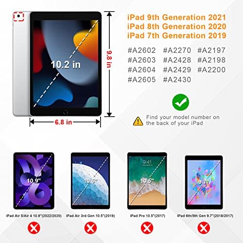 Калъф-за награда Fintie за iPad 9-ти / 8-ви / 7-мо поколение (2021/2020/2019) 10.2 инча, делото от мека TPU
