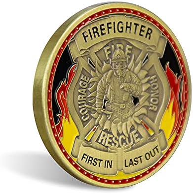 Монета на Повикване Пожарникар LBL Противопожарна Защита, планинска Спасителна Монета С Тънка Червена Линия
