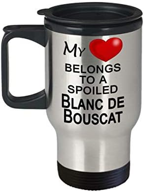 Пътна Чаша Blanc de Bouscat със Заек, Подарък за Фен на Зайци - сърцето Ми Принадлежи на Избалованному Кролику