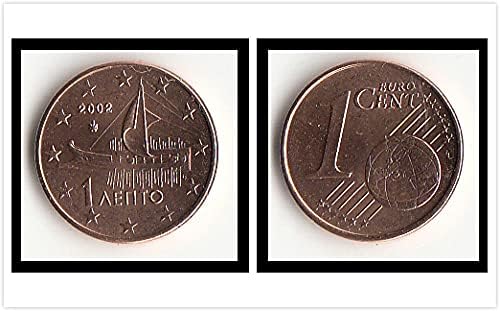Европейската Новата Гърция Монета 1 На Европейската Дивизия Година На Производство Случайна Чуждестранните Монети
