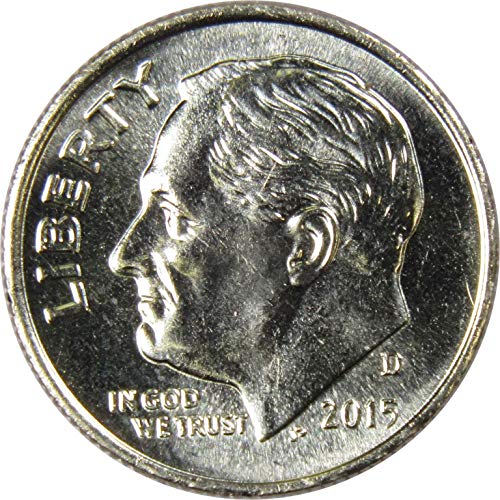 Са подбрани монета на САЩ номинална стойност от 10 цента 2015 г., D Roosevelt Dime BU, не циркулационни на Монетния двор на Щата 10в