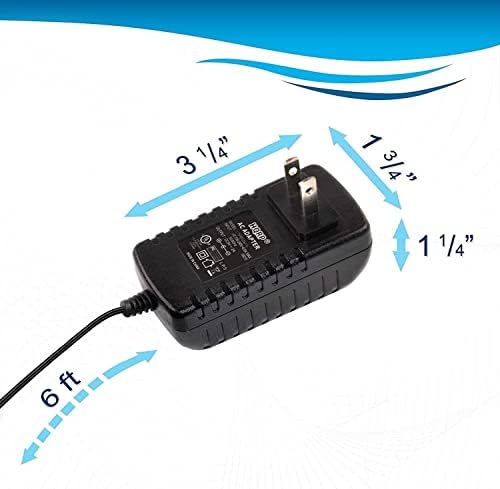 Адаптер за променлив ток HQRP е Съвместим с Велосипеди кабел за захранване Хоризонт Фитнес B600 RC30 RC40 B701 [е в списъка на UL] + Адаптер Euro Plug