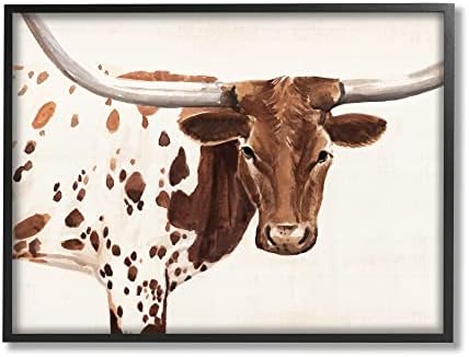 Портрет на едър рогат добитък, с кафяво петно Стаделл За Кънтри Лонгхорн, Дизайн Ани Уорън