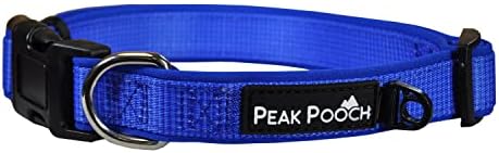Дизайнерски нашийник Peak Pooch за големи кучета, черен 16-26 см - Регулируема быстросъемный нашийник за кучета
