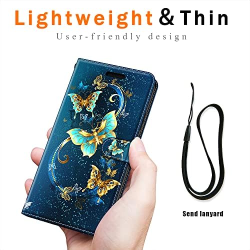 Калъф KACHEN за Samsung Galaxy A13 5G за Носене в чантата си Магията на Пеперуда, флип-надолу капачка от Изкуствена