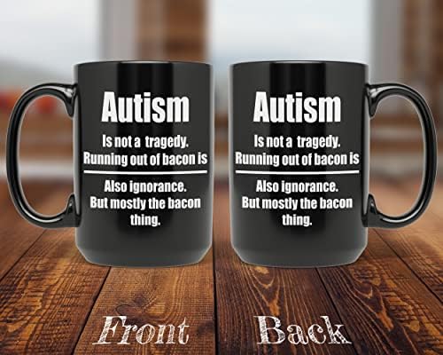 Кафеена чаша PixiDoodle Аутизъм Not Tragedy Аутизъм Информираност (11 грама, черен)
