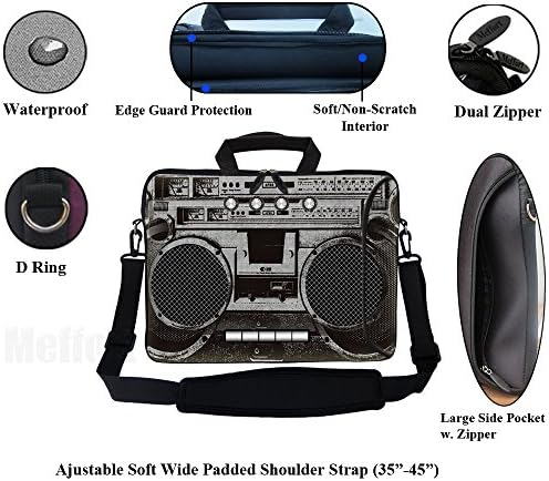 Meffort Inc 17 17,3-инчов неопреновая чанта за лаптоп с Допълнително странично джоб, мека дръжка за носене и