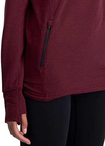 Жена Пуловер за джогинг Three Sixty Six Dry Fit - Jacket-Пуловер за бягане с флисовым качулка на шията - Джобове