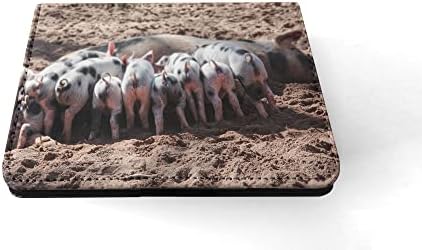 Прекрасен Farm Прасе, СВИНЯ Свиня Животно # 3 ФЛИП КАЛЪФ за таблет Apple IPAD Mini (2021) (6-то ПОКОЛЕНИЕ)