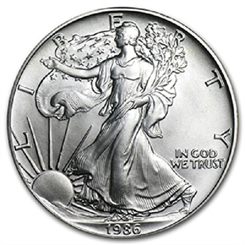 Американски Сребърен орел 1986 година на издаване . Монетен двор на САЩ, без да се прибягва до 999 тънки сребърни