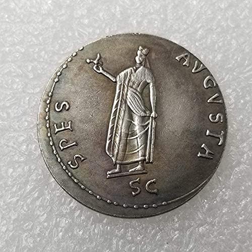 Старинните Занаяти Римски монети от Посребрена Мед за направата на по-Старите Сребърни Долара Сребърни Кръгли Сребърни монети #11
