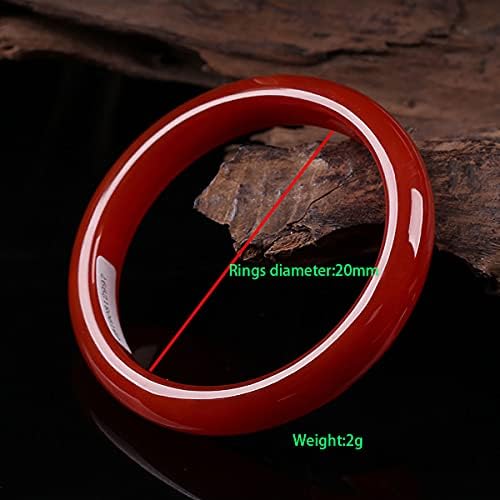 ERLOSYA, 2 бр. пръстени, Пръстени с Кристали Червено Сердолика, Пръстен с Гладък Натурален Скъпоценния Камък