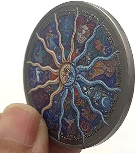 Зодиак Е Нарисувал Възпоменателни Монети На Дванадесетте Съзвездия На Монета На Бога На Слънцето Колекция От Монети Подарък Щастливата Монета