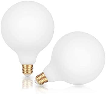 Led лампи LUXON Globe, Затемняемые лампи Edison мек топъл жълт цвят 2500 К, 8 W (еквивалент на 80 W), Матирано стъкло млечно-бял цвят G80/G25, Декоративно led крушки с нажежаема жичка, на ?