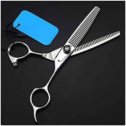 Фризьорски ножици за подстригване на коса 440c 6 Двустранни назъбени ножици за коса Извити салонные фризьорски