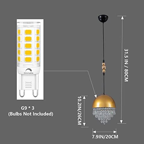 Модерен полилей ShuideHua с 3 лампи, Подвесная Кристален Полилей, Лампа за дневна, Антре, Трапезария, кухня,