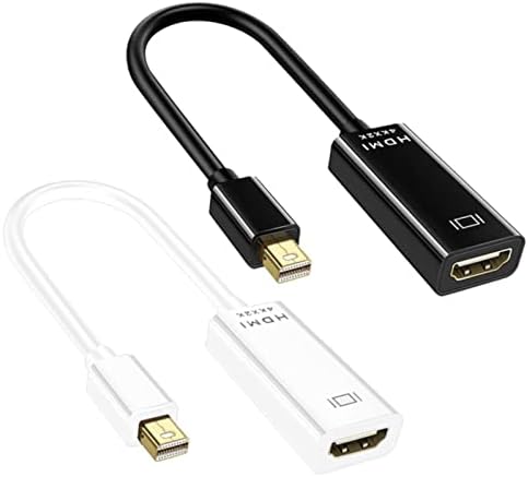 Адаптер Mini DisplayPort към HDMI Mini DP (съвместим с Thunderbolt) към преобразувател HDMI 4Kx2K Позлатен кабел,