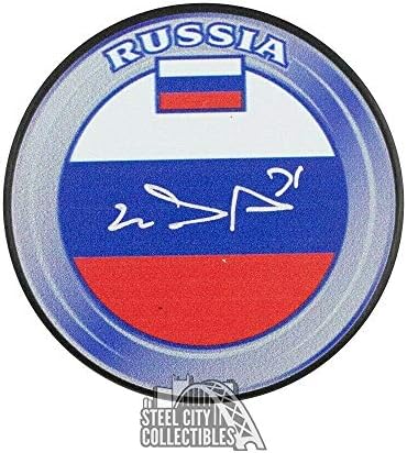 Евгений Малкин остави автограф на миене на националния отбор на Русия по хокей - Бекет БАС COA - за Миене на