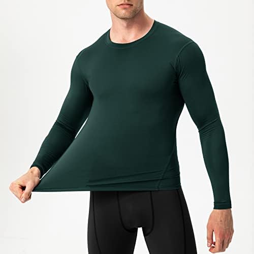 ABTIOYLLZ 3 Опаковки Мъжки Компрессионных Блузи С дълъг ръкав, Спортни Тренировочная Риза, Спортни Тениски Основно
