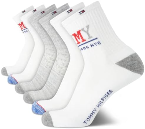 Мъжки чорапи Tommy Hilfiger - Спортни Меки Чорапи с Висока една четвърт намаляване (6 опаковки)