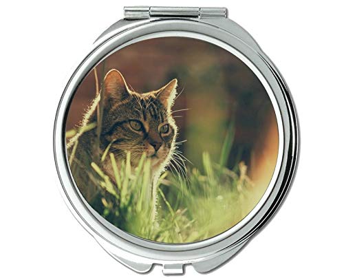 Огледало,Компактно огледало, Огледало за домашни котки за мъже/Жени, Увеличително 1 X 2X