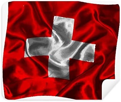 Коприна Текстура Швейцарски Флаг Модел Кърпа За Почистване на Екрана за Пречистване на 2 елемента Замшевой Тъкан