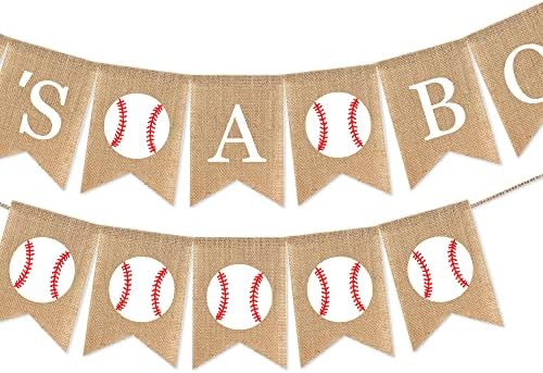 Бейзболни Украса за парти в чест на рождения ден за момчета, Банер Бейзбол-това момче, съобщението за раждане