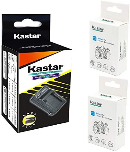 Батерия и зарядно устройство Kastar от 2 комплекти за фотоапарат Kodak KLIC-5001 Sanyo DB-L50 и Kodak EasyShare