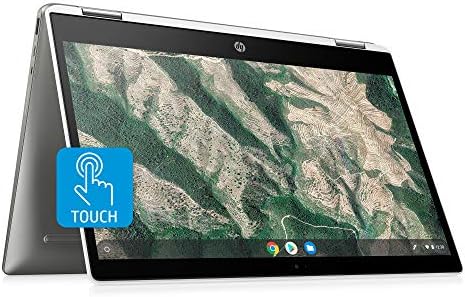Лаптоп HP Chromebook x360 с 14-инчов сензорен екран с висока разделителна способност и безжична мишка X3000
