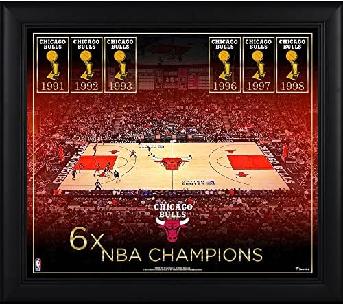 Колаж с броене на точки в шампионата на Чикаго Булс с размер 15 х 17 см в рамка - Паметни плакети и колажи играчи