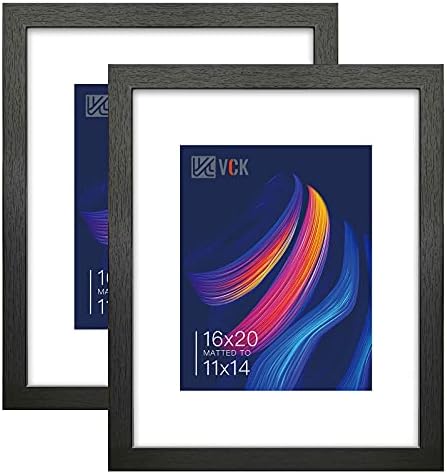 Рамка за снимки VCK 16x20, Комплект от 2-те Показва, 11x14 с мат или 16x20 без Тепиха, Рамки за плакати за Стенни