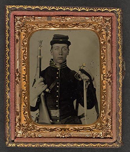 Исторически находки Снимка: Гражданската война в САЩ, Неидентифициран войници, Кавалерия Съюз, Капсюльный пистолет,1861