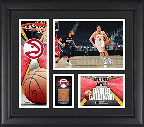 Данило Галлинари: Колаж играч на Атланта Хоукс, размер 15 х 17 см в рамка с участието на баскетболния отбор
