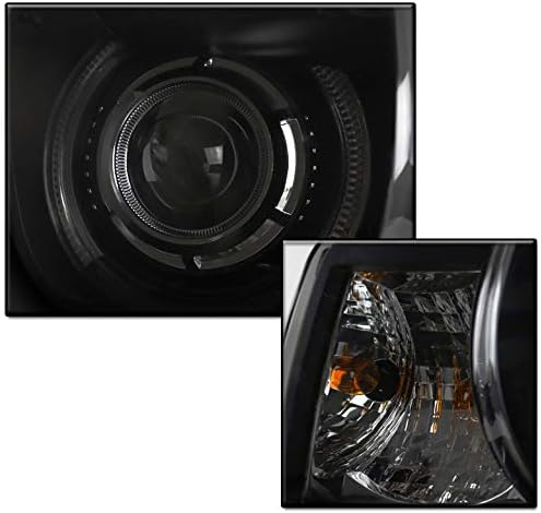 ZMAUTOPARTS За 2010-2013 Chevy Camaro CCFL Halo Черно/Опушен Проектор Фарове Лампи с 6,25 Бели led светлини