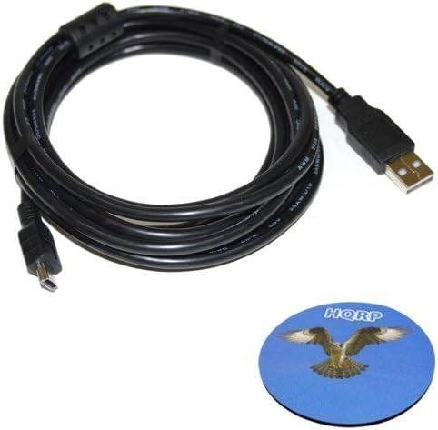 HQRP Удължава 10-крак кабел USB-Mini USB за видеокамера JVC GZ-MG130US GZ-MG150US GZ-MG155US GZ-MG157US GZ-MG20US