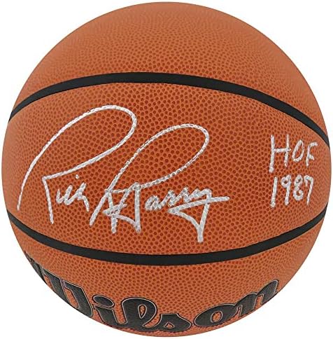 Рик Бари подписа договор с Уилсън по баскетбол в НБА в закрито/На открито w/HOF 1987 - Баскетболни топки с автографи