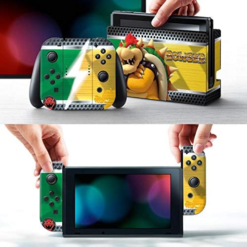 Официално лицензиран набор от скинове и протектори за Nintendo Switch-Controller Gear - Супер Марио - Bowser