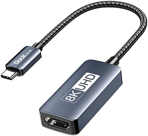Адаптер dockteck C USB към HDMI 8K при 60 Hz, конвертор Type C (Мълния 3/4) в HDMI 4K при 120 Hz, съвместим