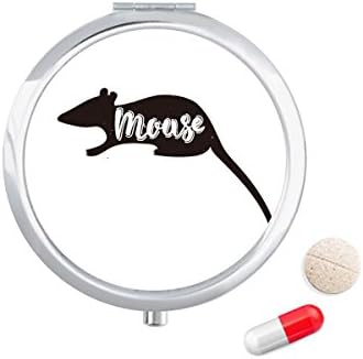 Мишка Черно-Бял Калъф за Таблетки За Животните Джобен Кутия За Съхранение на Лекарства Контейнер Опаковка