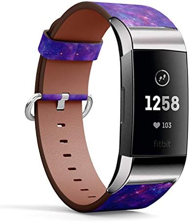 Съвместим с Fitbit Charge 4 / Charge 3 / Charge 3 SE - Кожена каишка за часовник, каишка за китката-гривна с