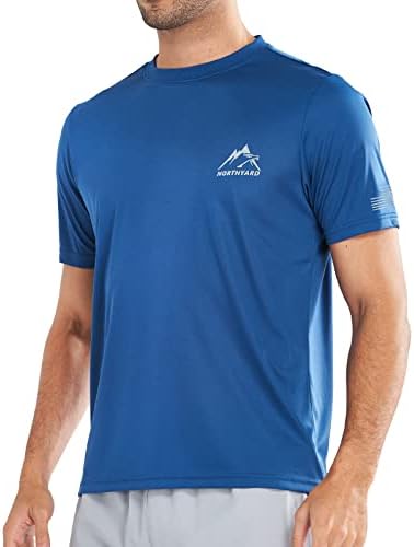 NORTHYARD Мъжки Слънчеви Ризи SPF UV За Риболов С Къс Ръкав, Защита От Акне за Плуване UPF 50 +, Бързосъхнеща,